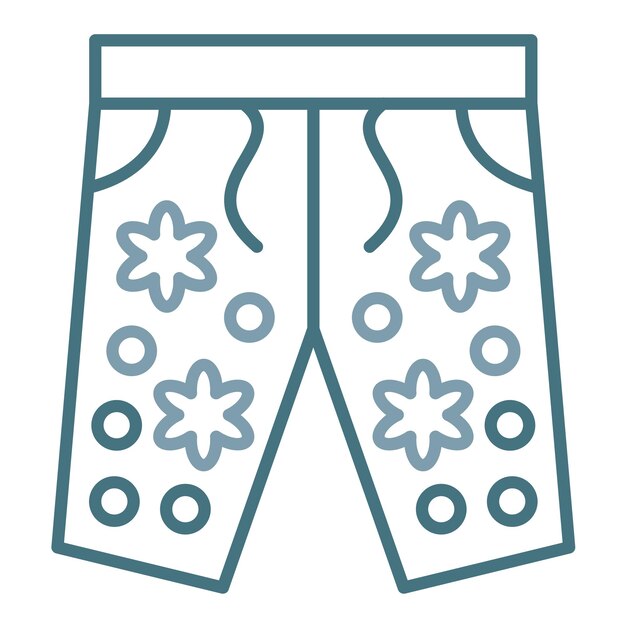 Ilustración de pantalones de natación planos