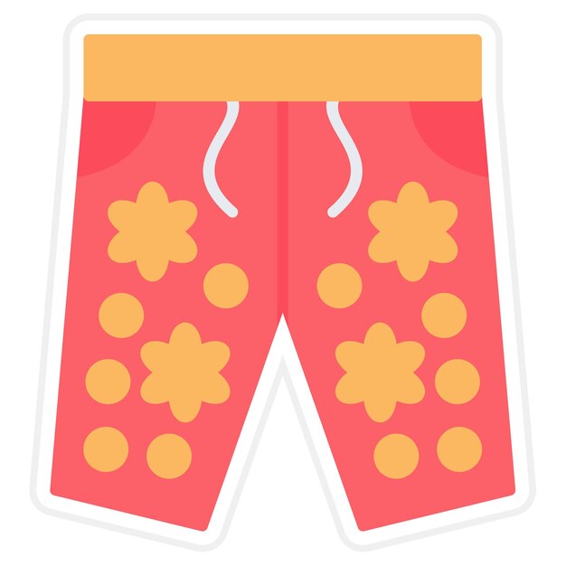 Ilustración de pantalones de natación planos