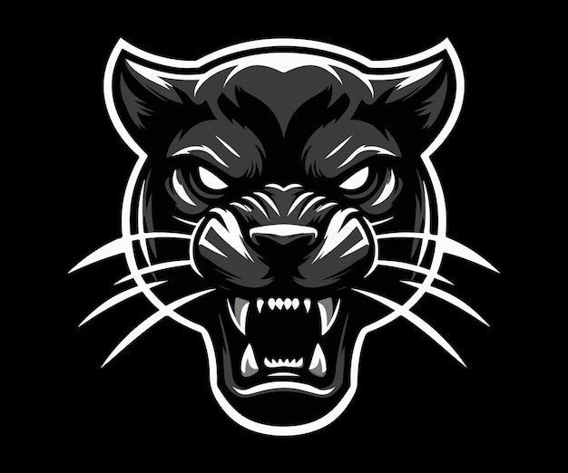 Ilustración de la pantera negra El logotipo de la Pantera negra El león negro Rugiendo el león