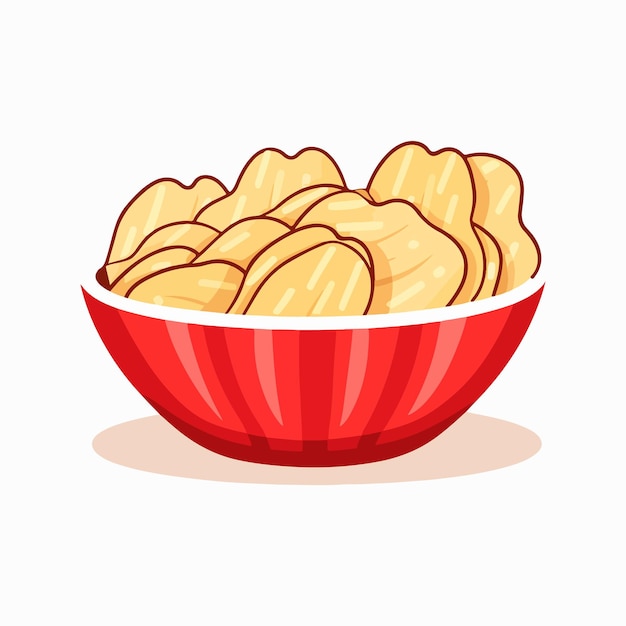 Ilustración de papas fritas en un tazón