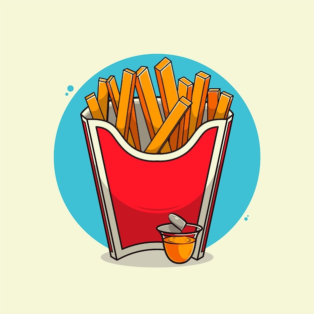 Ilustración de papas fritas.