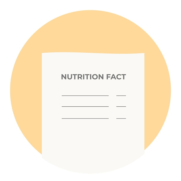 Ilustración en papel de datos nutricionales