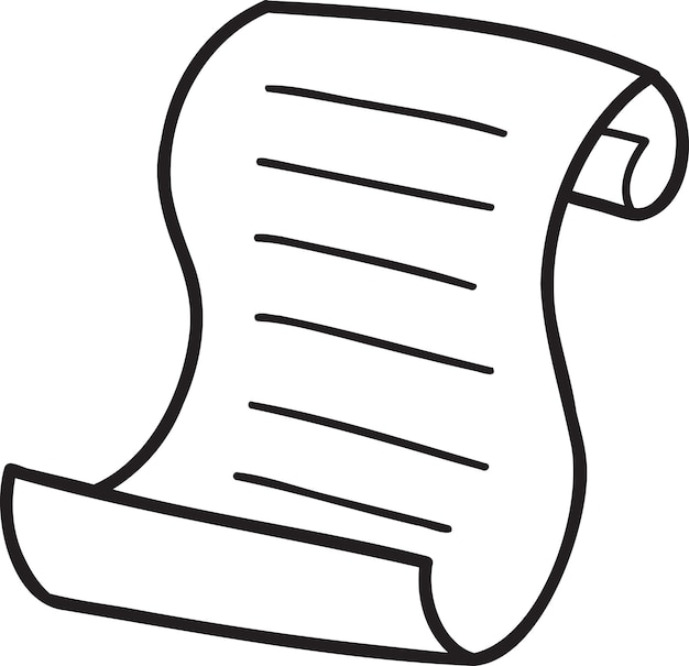 Ilustración de papel de informe dibujado a mano