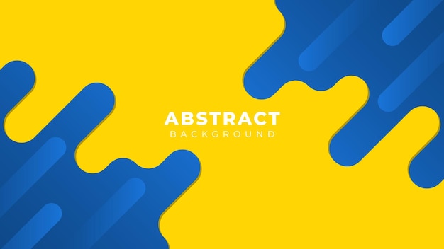Ilustración de papel vectorial de fondo abstracto amarillo en azul