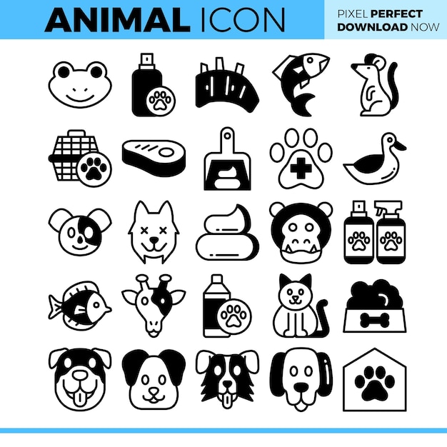 Ilustración del paquete de animales