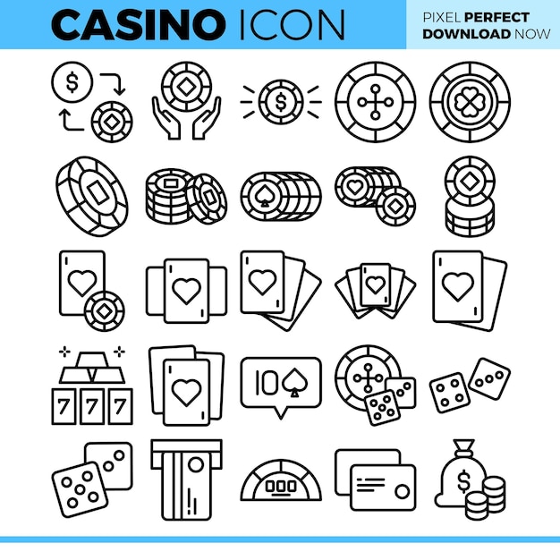 Vector ilustración del paquete de casino