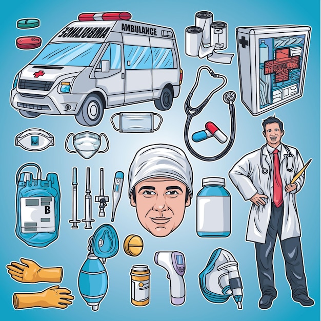 Ilustración del paquete médico