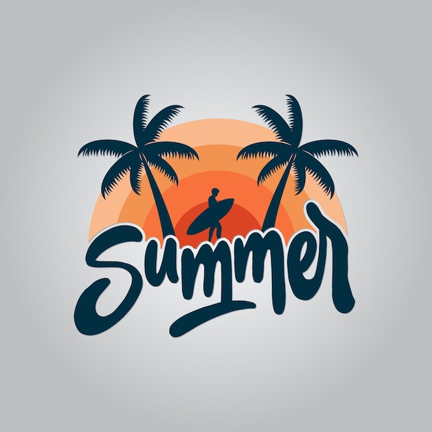 Ilustración del paraíso de la playa de verano
