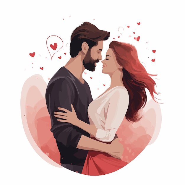 Ilustración de la pareja de bodas