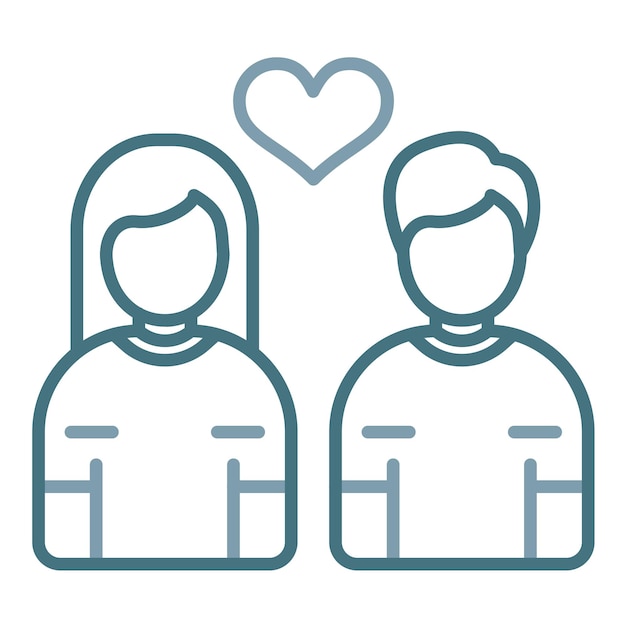 Ilustración de una pareja feliz