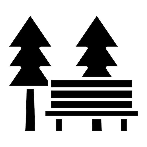 Ilustración de Park Glyph en negro sólido