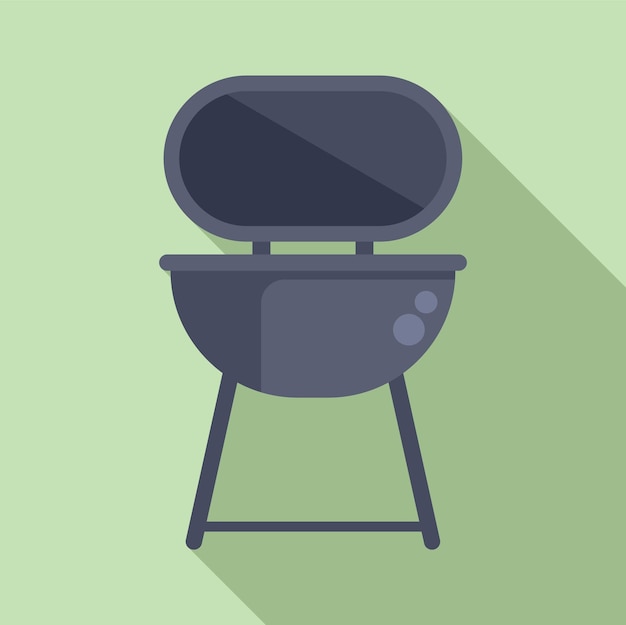 Vector ilustración de la parrilla de barbacoa de diseño plano