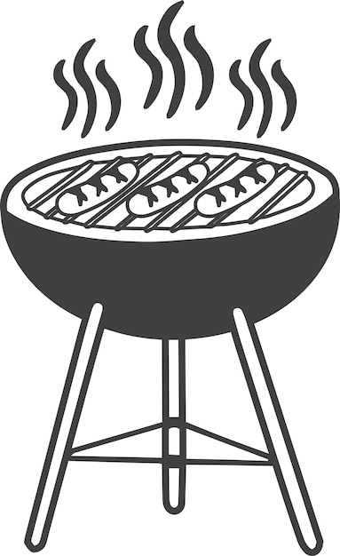 Ilustración de parrilla dibujada a mano