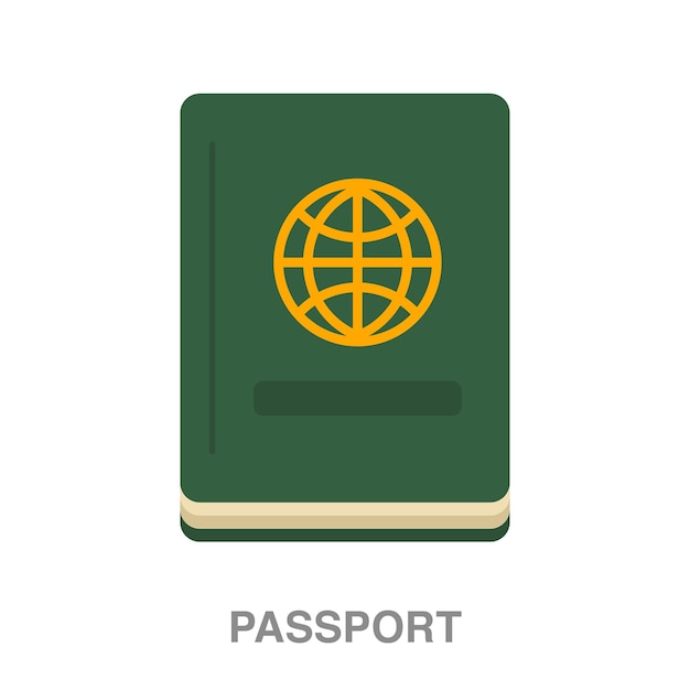 Ilustración de pasaporte sobre fondo transparente