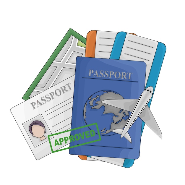 Ilustración del pasaporte