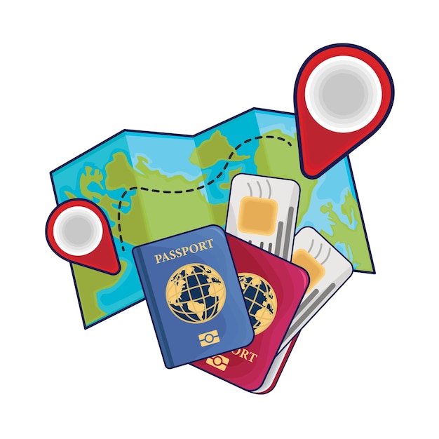 Ilustración del pasaporte
