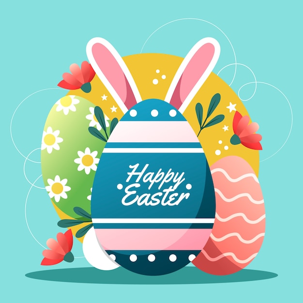 Vector ilustración de pascua degradado