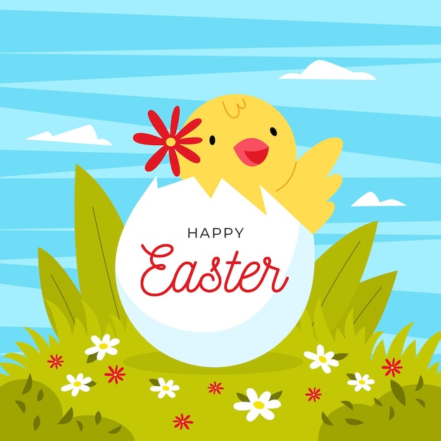 Ilustración de pascua dibujada a mano