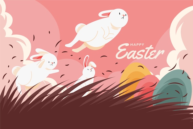 Ilustración de pascua plana