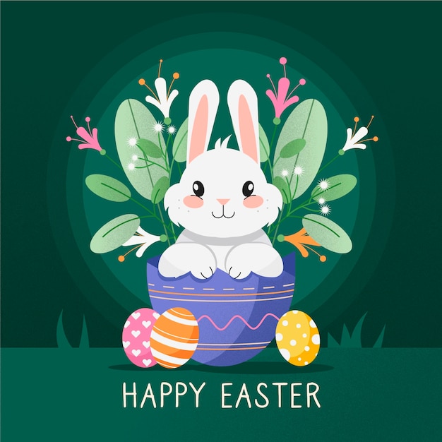 Ilustración de pascua plana