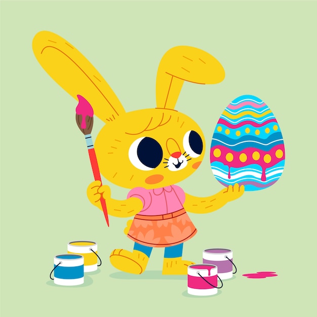 Ilustración de pascua plana