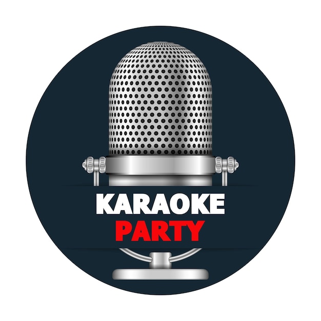 Ilustración de pasos vectoriales10 de banner de fiesta de karaoke