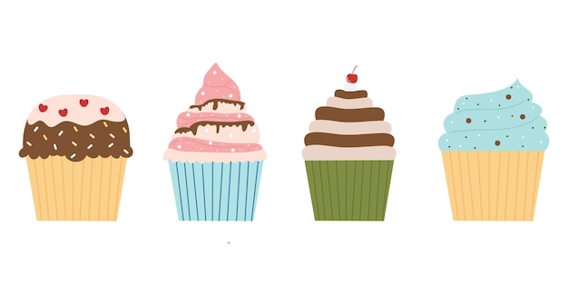 Ilustración de pastel de cumpleaños aislada en blanco