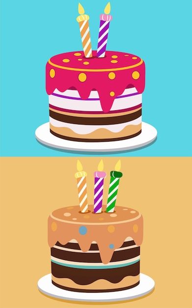 Ilustración de pastel de cumpleaños