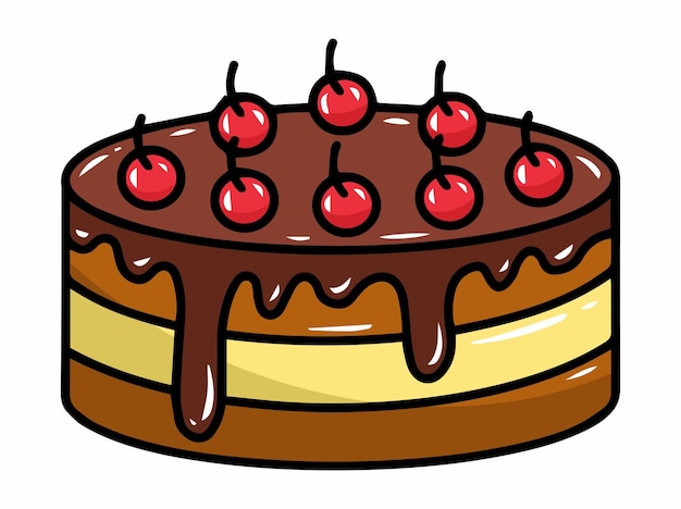 Ilustración de pastel de cumpleaños