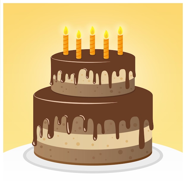 Ilustración de pastel de cumpleaños