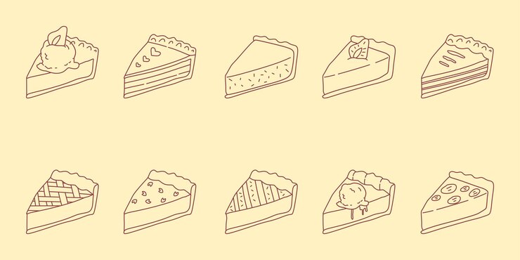 Vector ilustración de pastel dibujada a mano