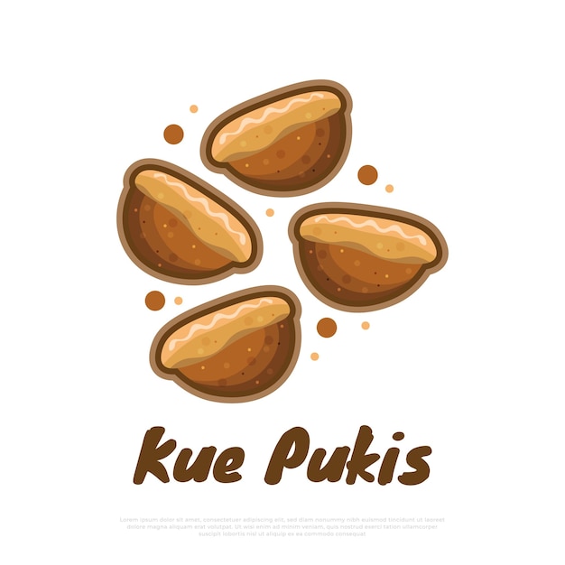 Ilustración del pastel tradicional indonesio Kue Pukis