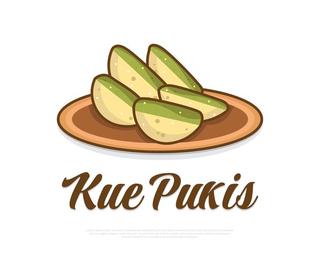 Ilustración del pastel tradicional indonesio Kue Pukis