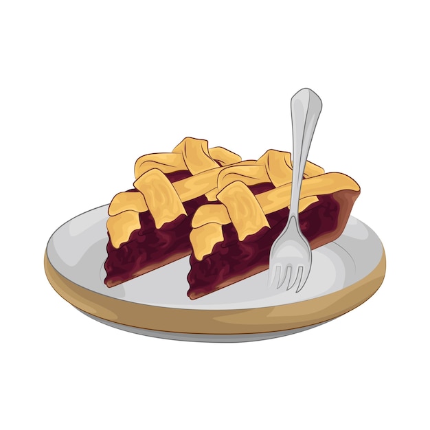 Vector ilustración de un pastel