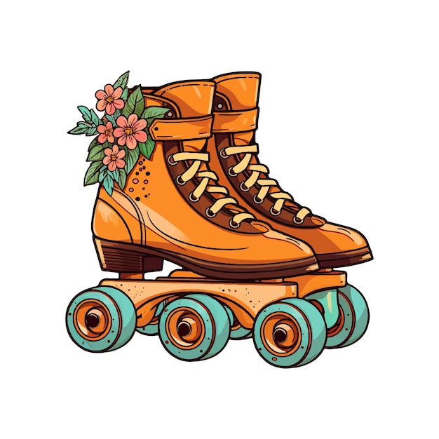 Ilustración de patines de ruedas