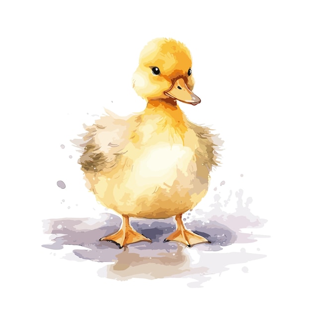 Vector ilustración de un pato bebé dibujado a mano