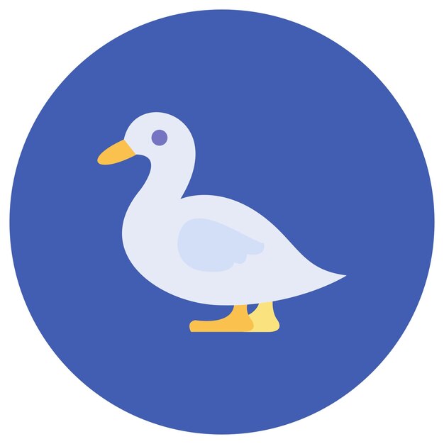 Ilustración del pato plano