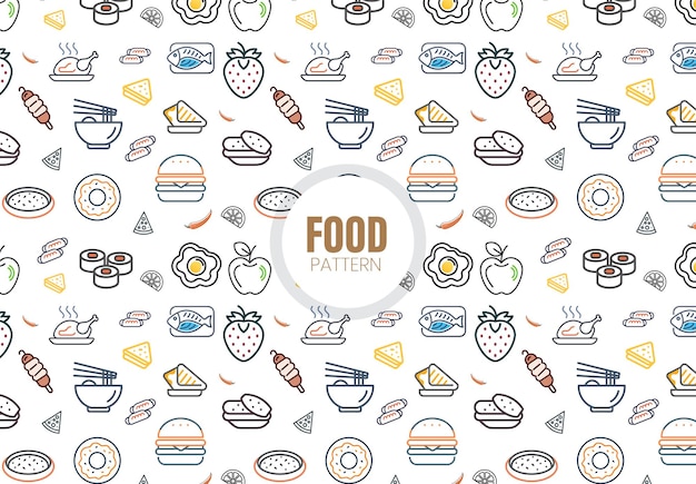 Ilustración del patrón de alimentos