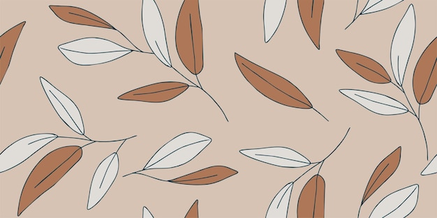 Ilustración de patrón botánico gráfico floral