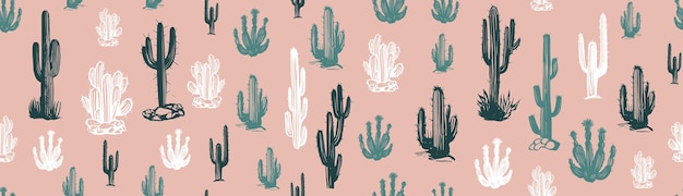Ilustración del patrón del cactus