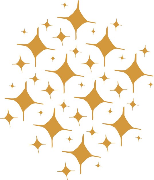 Ilustración del patrón de estrellas dibujada a mano