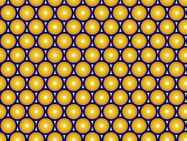 Ilustración de un patrón de fondo de tela de círculo colorido