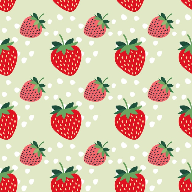 Ilustración del patrón de fresa sin costuras