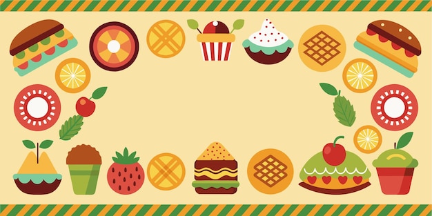 Ilustración del patrón de la frontera de los alimentos