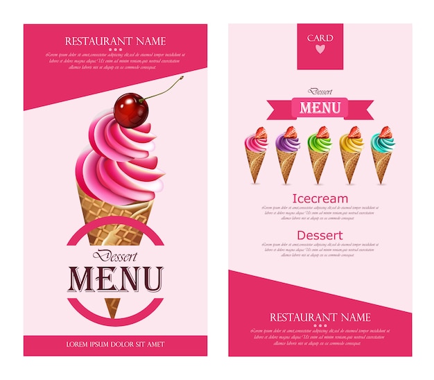 Ilustración de patrón de helado