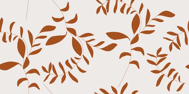 Ilustración de patrón de hojas patrón transparente gráfico floral