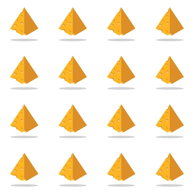 Ilustración del patrón de los iconos de queso