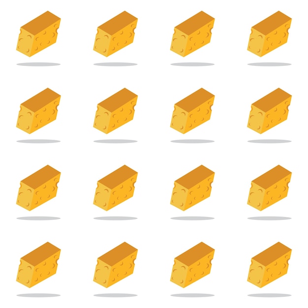 Ilustración del patrón de los iconos de queso