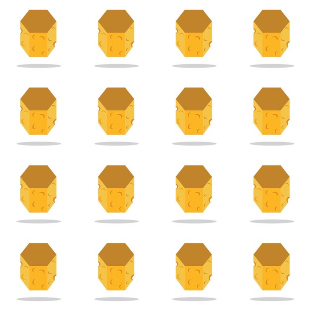 Ilustración del patrón de los iconos de queso