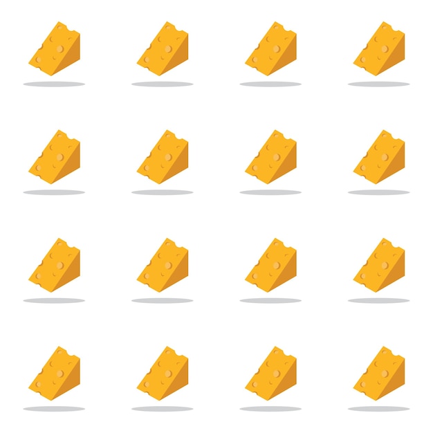 Ilustración del patrón de los iconos de queso